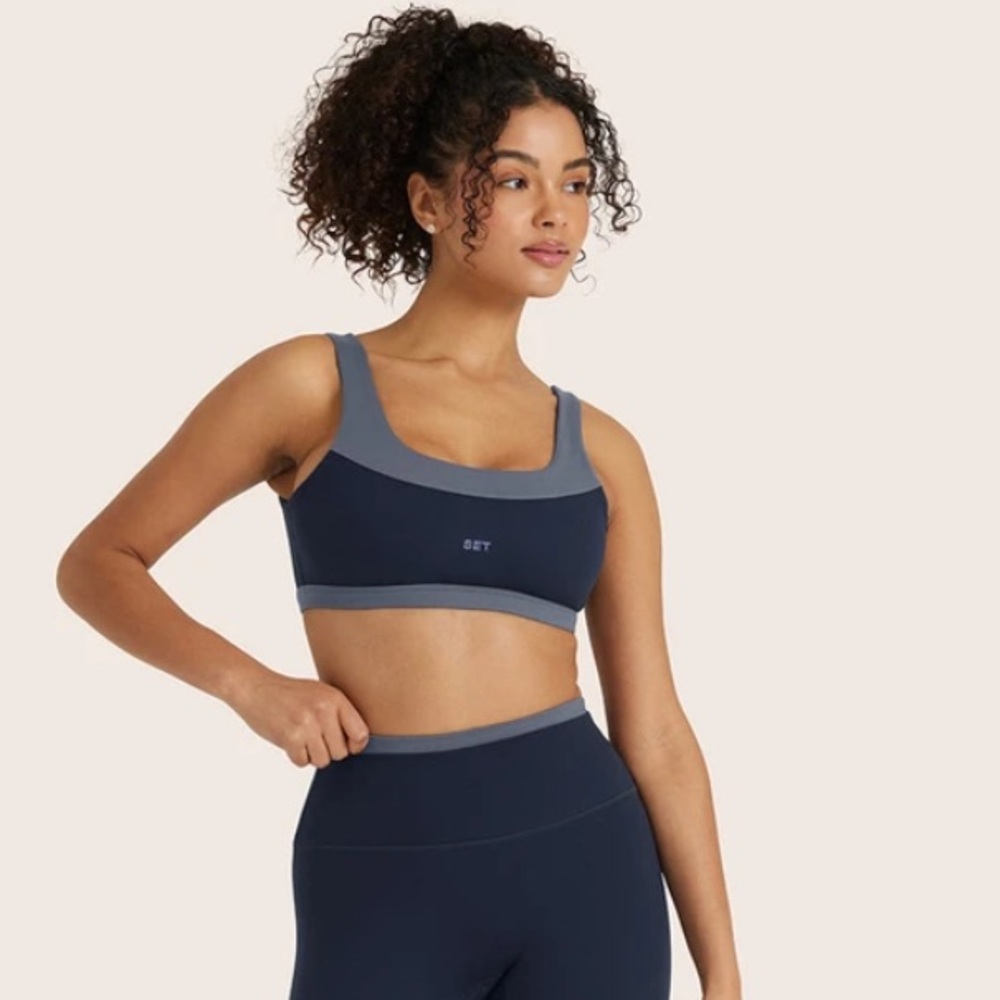 SET Active Navy Crop Top